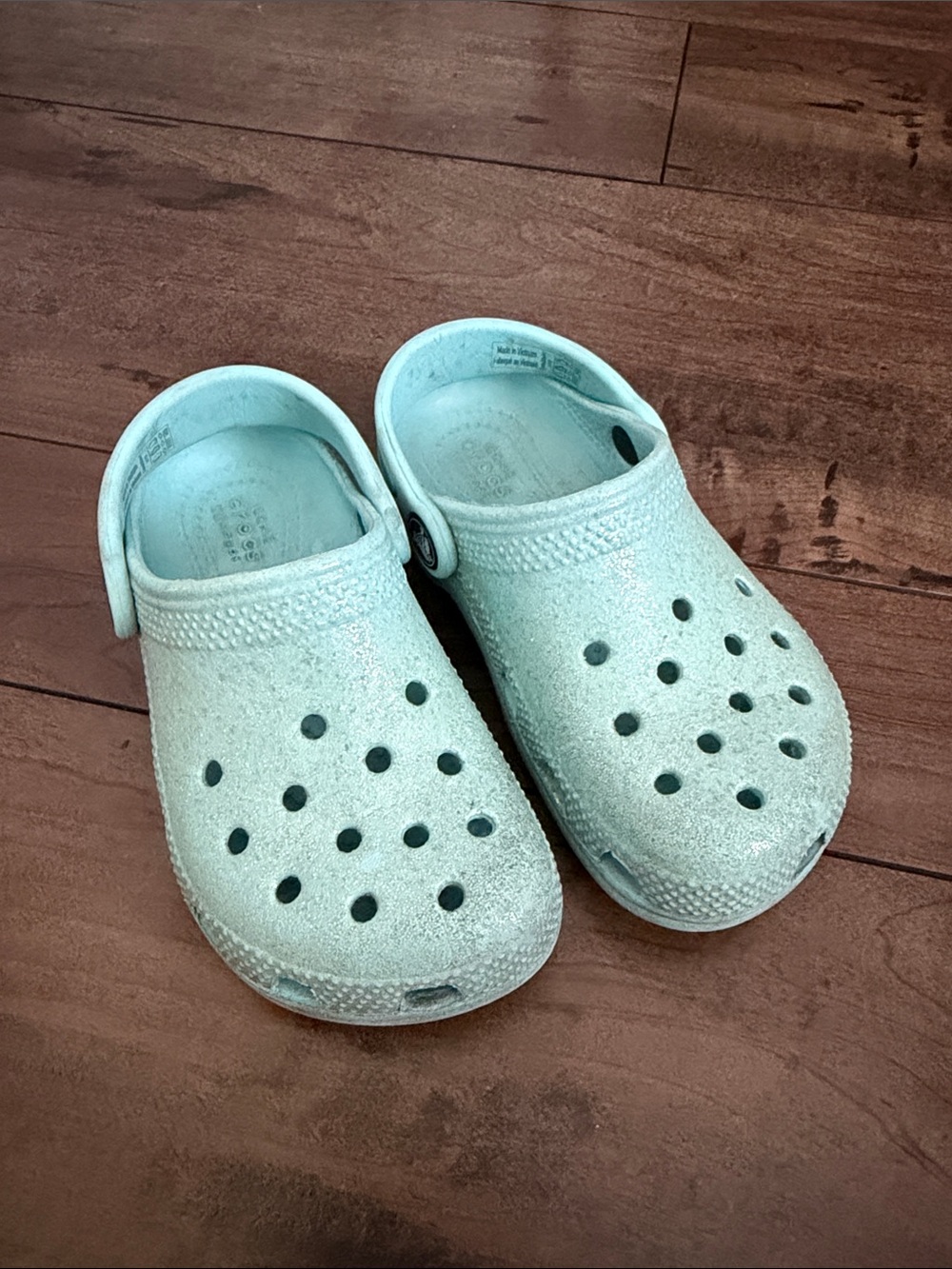 CROCS Kids glitter blue Clog Sandals